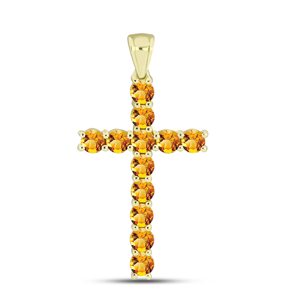 Zawieszka srebrna pozłacana z cytrynem rio golden