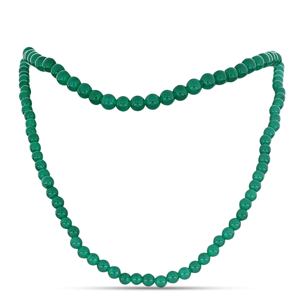 Zestaw bryłka z zielonym chalcedonem ( Naszyjnik+Bransoletka )