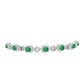 Bransoletka ze srebra próba 925 z brazylijskim szmaragdem i białym topazem