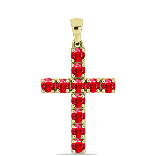 Zawieszka srebrna pozłacana z czerwonym agatem
