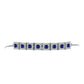 Bransoletka ze srebra próba 925 z australijskim niebieskim szafirem i białym topazem