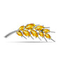 Broszka ze srebra próby 925 z cytrynem uralskim