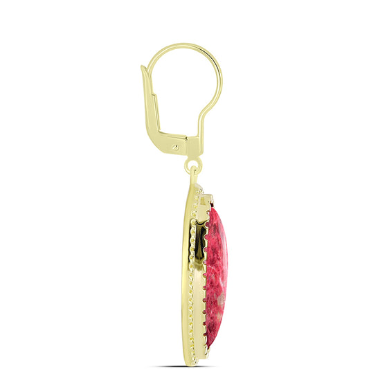 Kolczyki srebrne pozłacane z tulitem