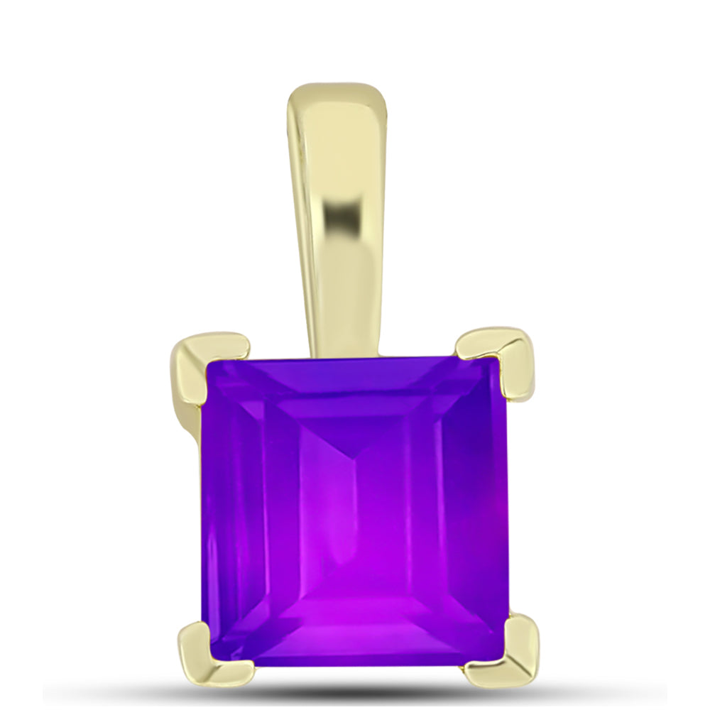 Zawieszka srebrna pozłacana z purpurowym agatem