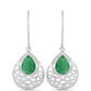 Kolczyki ze srebra próbe 925 z brazylijskim szmaragdem