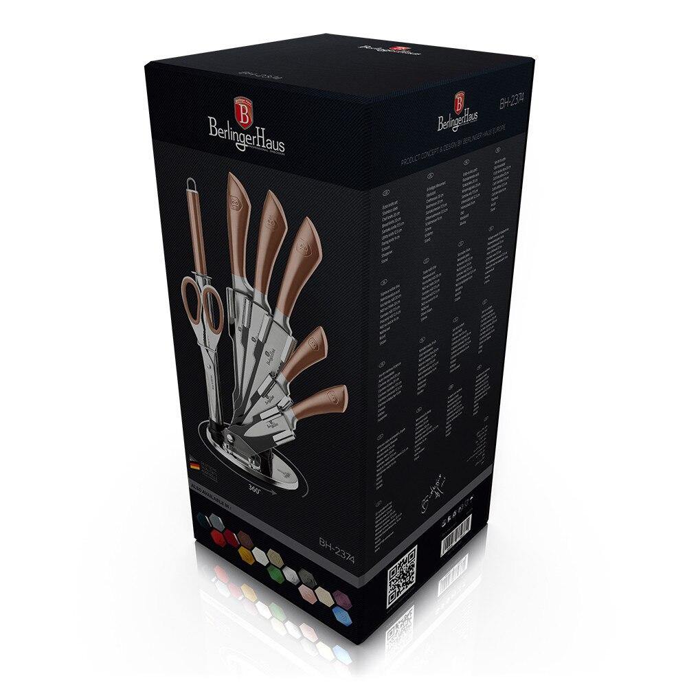Berlingerhaus 8-częściowy zestaw noży ze stali nierdzewnej ze stojakiem 2 
