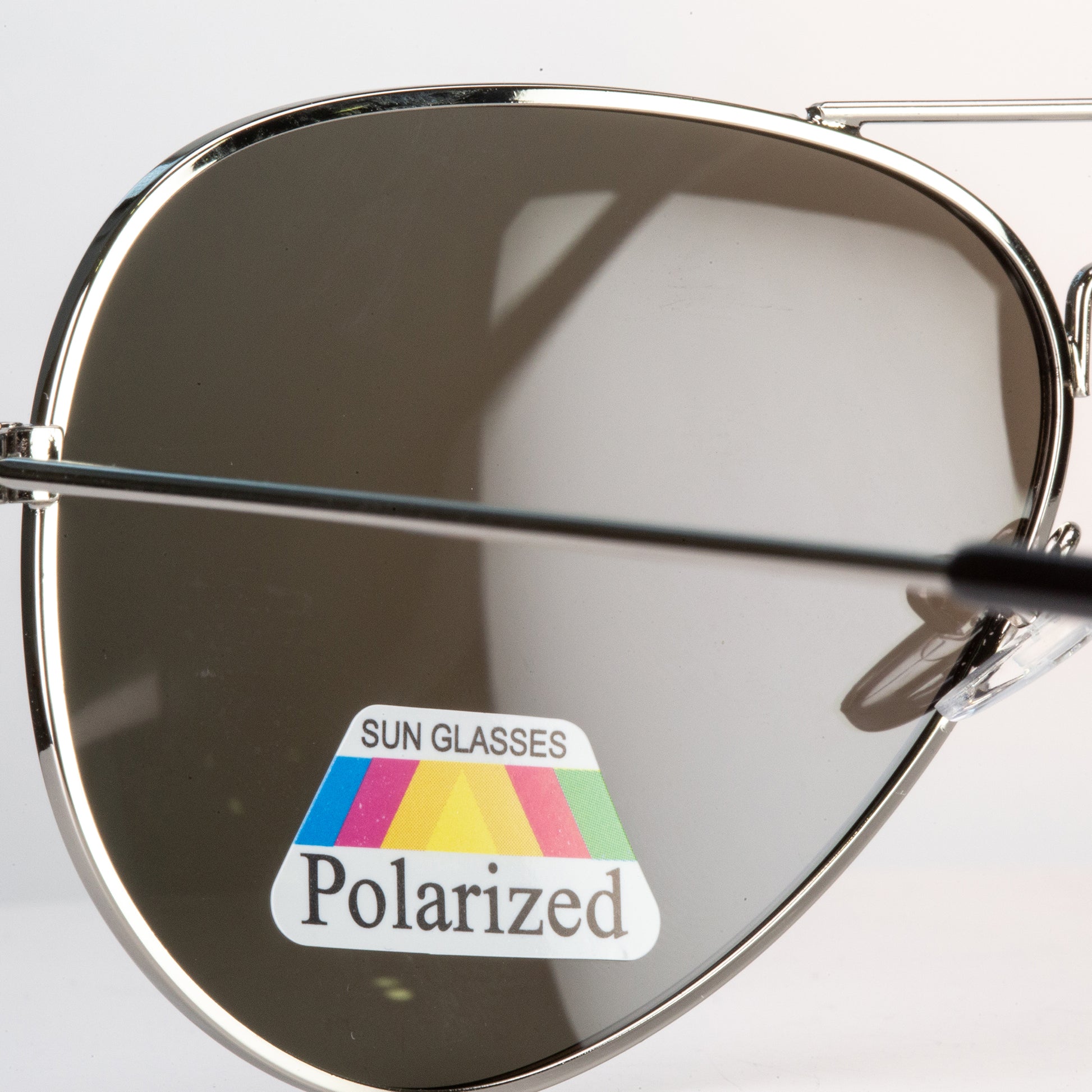 Emporia Włochy - seria Aviator "LAGOON", polaryzacyjne okulary przeciwsłoneczne z twardym etui i ściereczką do czyszczenia, niebiesko-fioletowe szkła, srebrna oprawka 5 