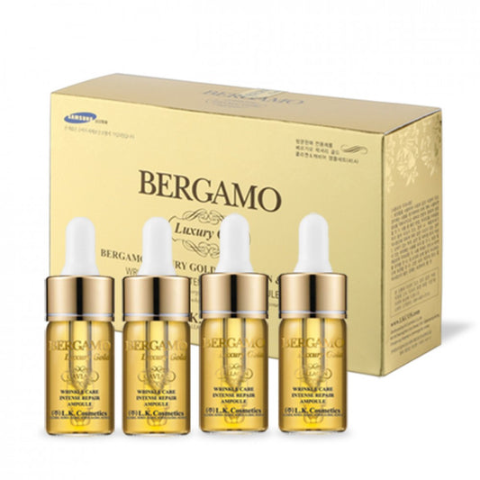 BERGAMO LUXORY GOLD Kolagen i Kawior 4 szt. Zestaw Ampułek, 13 ml x 4