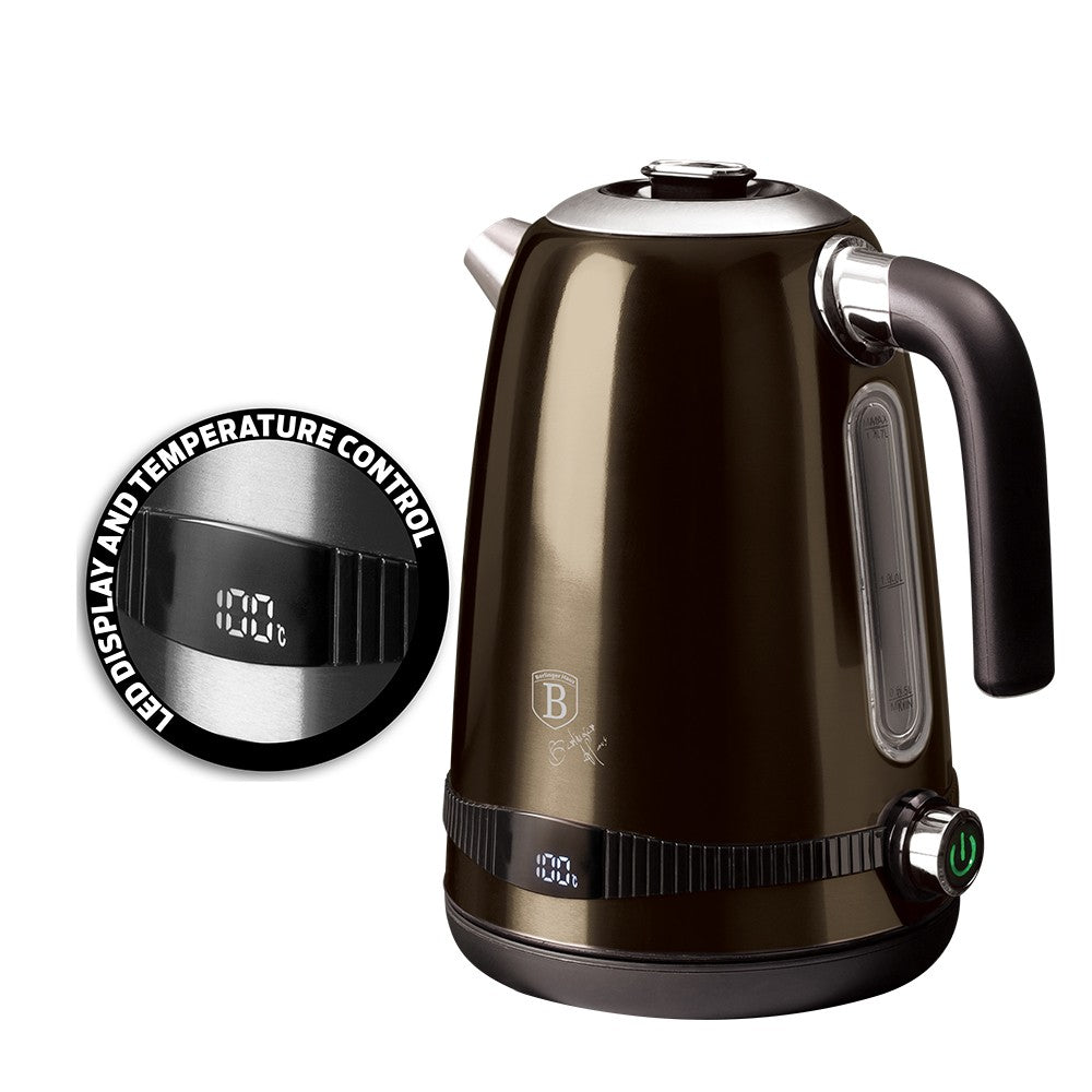 Berlinger Haus Metallic Line Shiny Black Edition Cyfrowy czajnik elektryczny, czarny