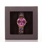 Wysokiej jakości zegarek ze stopu z mechanizmem Miyota i pudełkiem prezentowym, tarcza w kolorze fioletowym