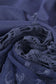 Bawełniany szalik trapezowy, 80 cm x 198 cm x 70 cm, wzorzysty koronkowy motyl, Denim