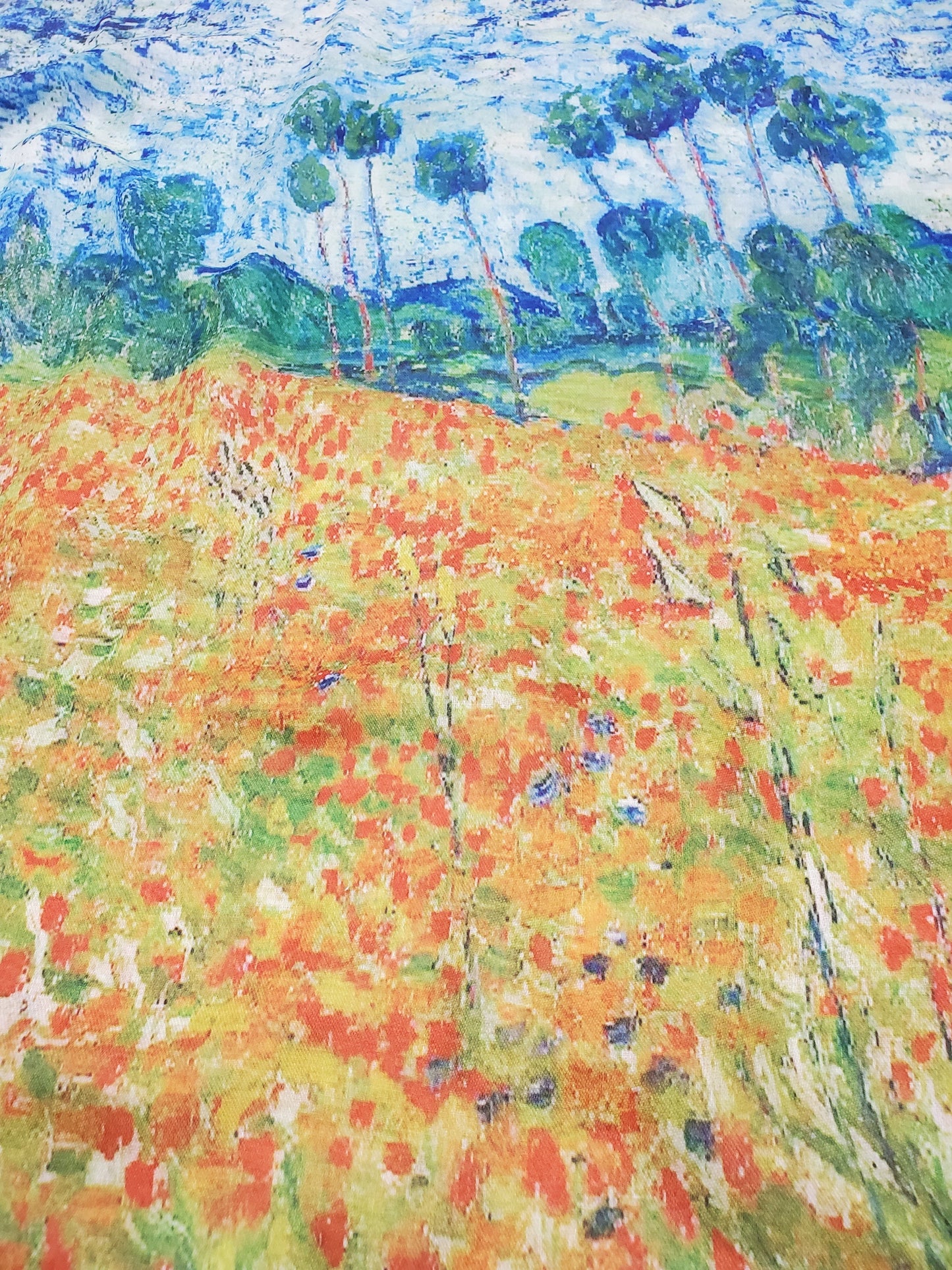 Chusta Bawełniana, 70 cm x 180 cm, Monet - Poppy Field