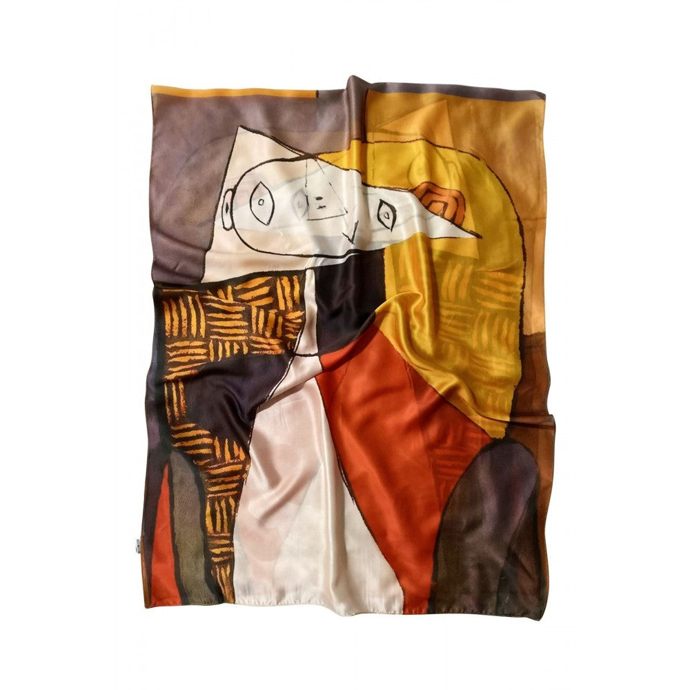 Jedwabna Chusta-Szal, 70 cm x 180 cm, Picasso - Portrait Style