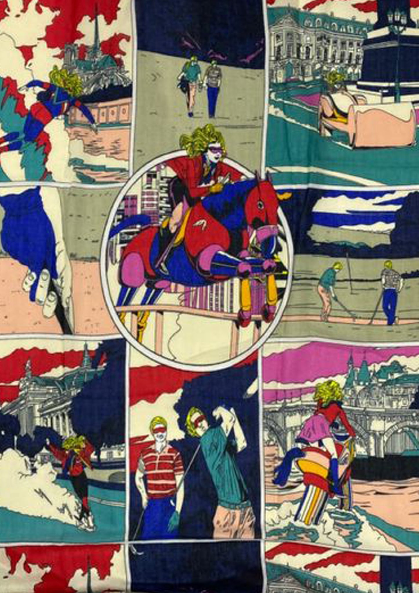 Bawełniana chusta, 85 cm x 180 cm, Roy Lichtenstein - Styl 60s Pop Art