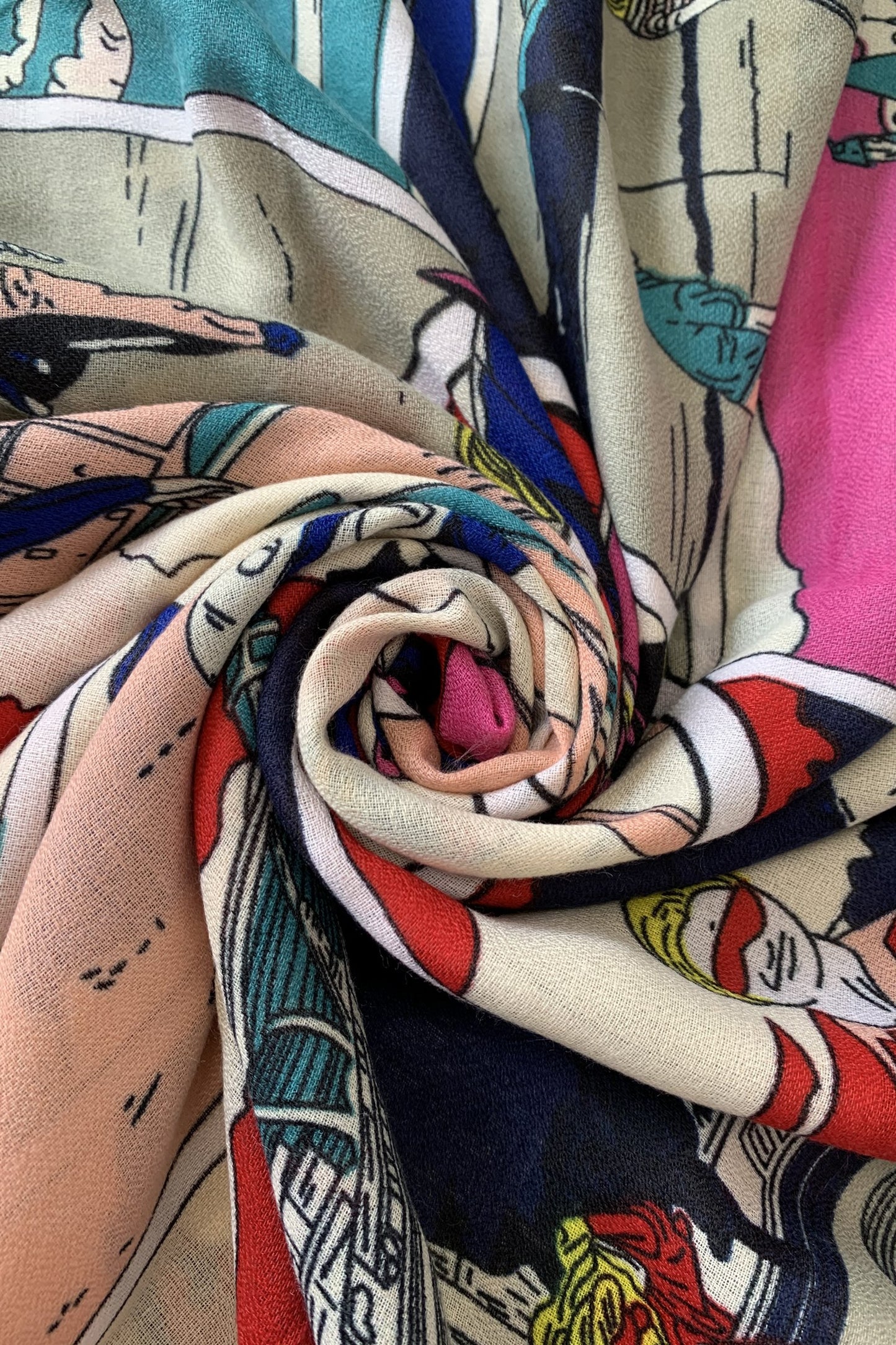 Bawełniana chusta, 85 cm x 180 cm, Roy Lichtenstein - Styl 60s Pop Art