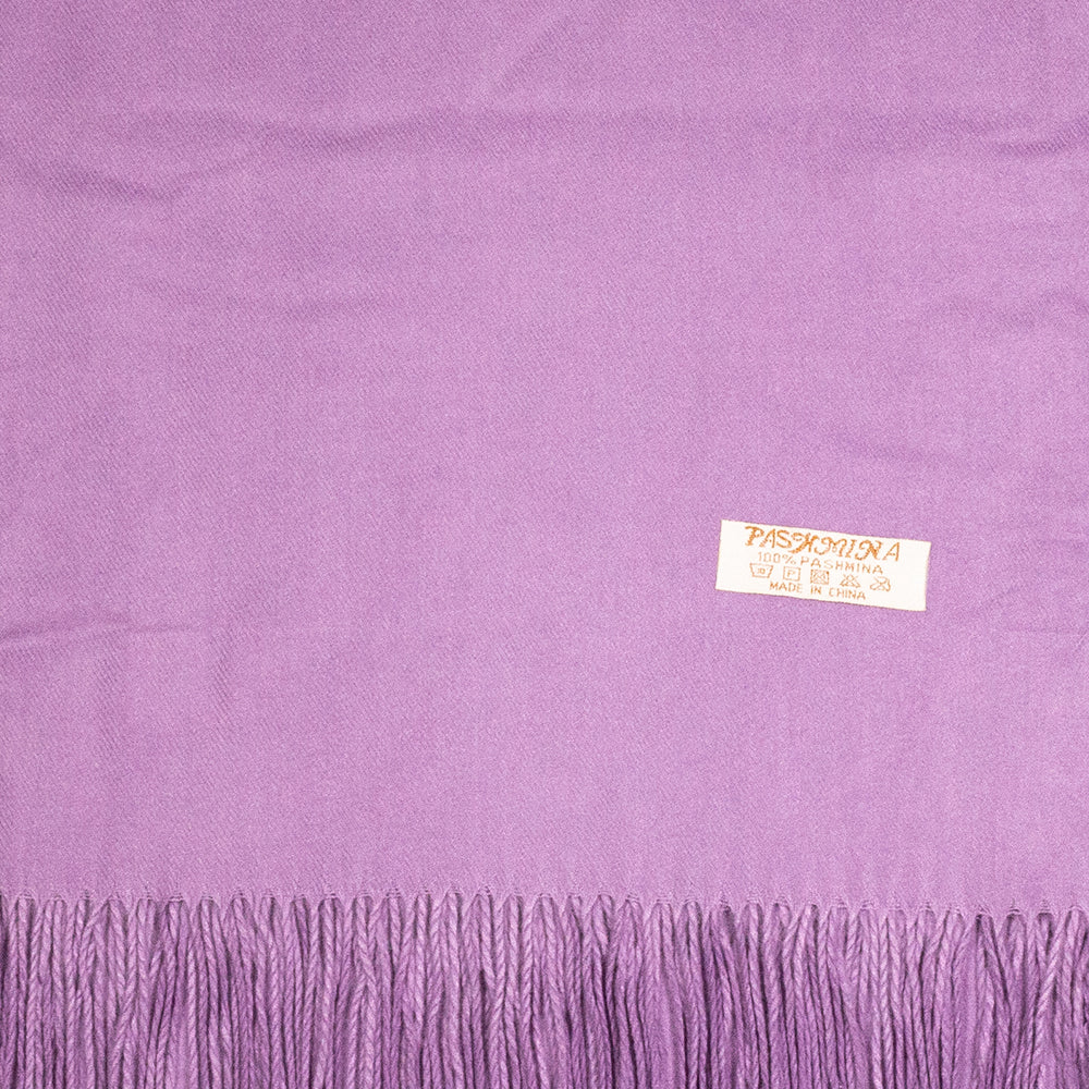 100%  kaszmirowy szal Pashmina, 70 cm x 170 cm, super miękki gładki liliowy 2 