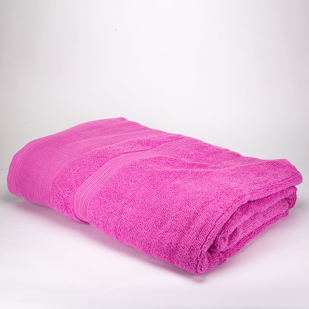 1 + 1 Prezent 3-częściowy zestaw ręczników 100% z mikrobawełny, 500 GSM, fuksja różowy