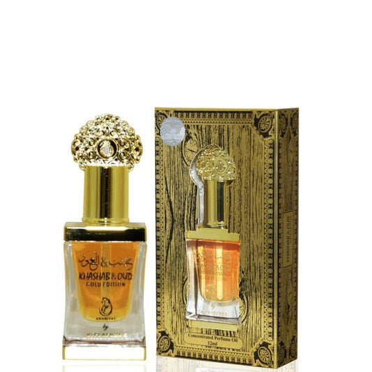 12 ml Olejek Perfumowany Oil Khasab & Oud Gold Edition Orientalny, owocowo- kwiatowy zapach dla mężczyzn