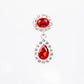 Zestaw pozłacane z czerwonym kryształem emporia® i białym kryształem emporia® (Naszyjnik+Kolczyki)