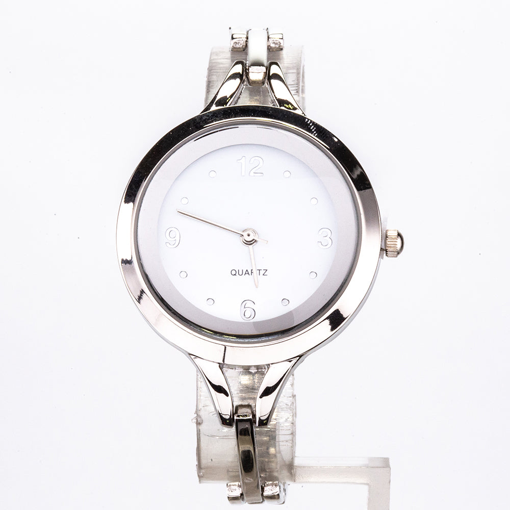 Damski zegarek na rękę, stonowany srebrny
