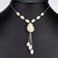 Zestaw ze srebra próbe 925 z perłą hodowlaną klasy AAA i perłą hodowlaną (Naszyjnik+Kolczyki)