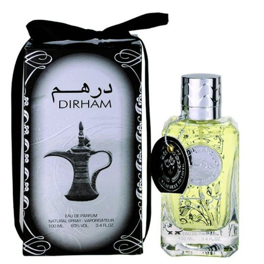 100 ml Woda Perfumowana Dirham Silver Sandałowy, cytrusowo- kwiatowy zapach dla mężczyzn