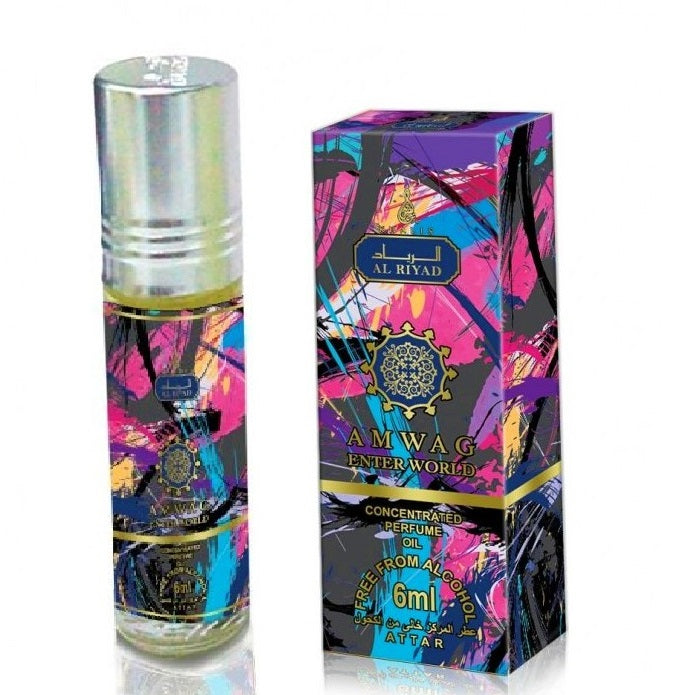 6 ml Olejek perfumowany Amwag Enter World Ostro- słodki zapach dla kobiet