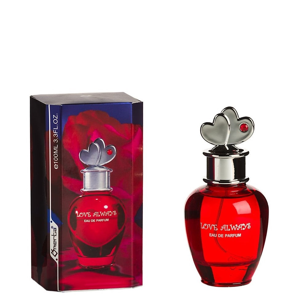 100 ml wody perfumowanej "LOVE ALWAYS" Owocowo-kwiatowy zapach dla kobiet, o wysokiej zawartości olejków zapachowych 6%