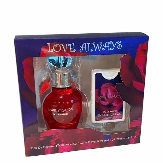 100 ml + 20 ml wody perfumowanej "LOVE ALWAYS" Kwiatowo - Owocowy Zapach dla Kobiet