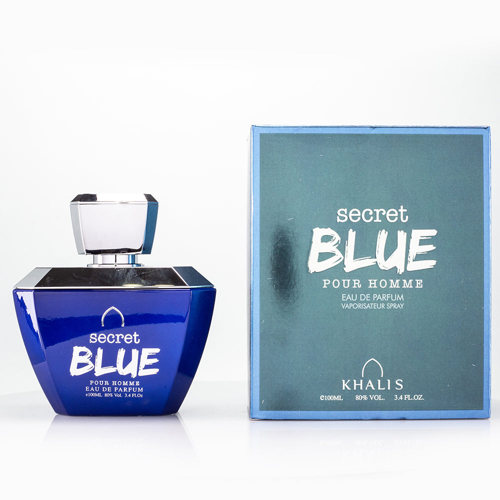 100 ml EDP SECRET BLUE drzewno-owocowy zapach dla mężczyzn 2 