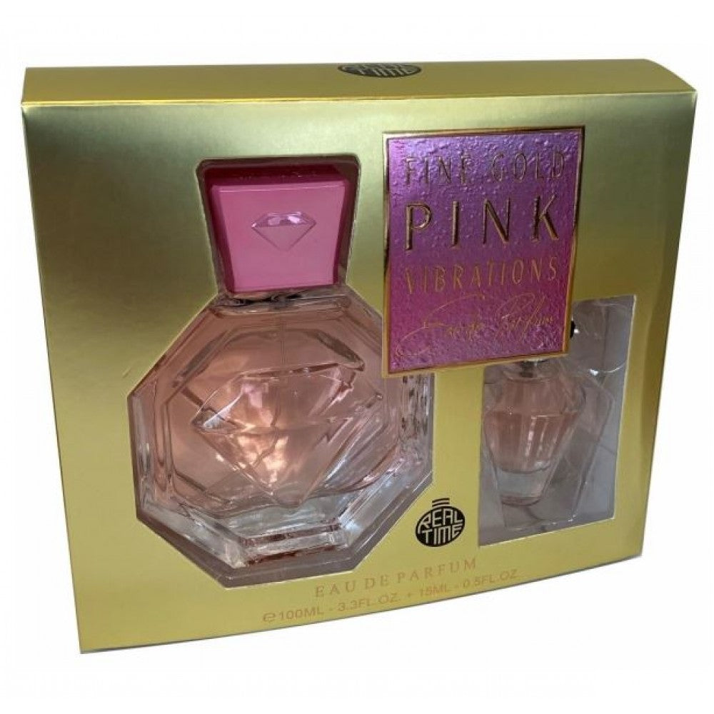 100ml + 15ml EDP FINE GOLD PINK VIBRATION Śródziemnomorski zapach dla kobiet