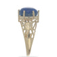 Pierścionek srebrny pozłacany z lapis lazuli
