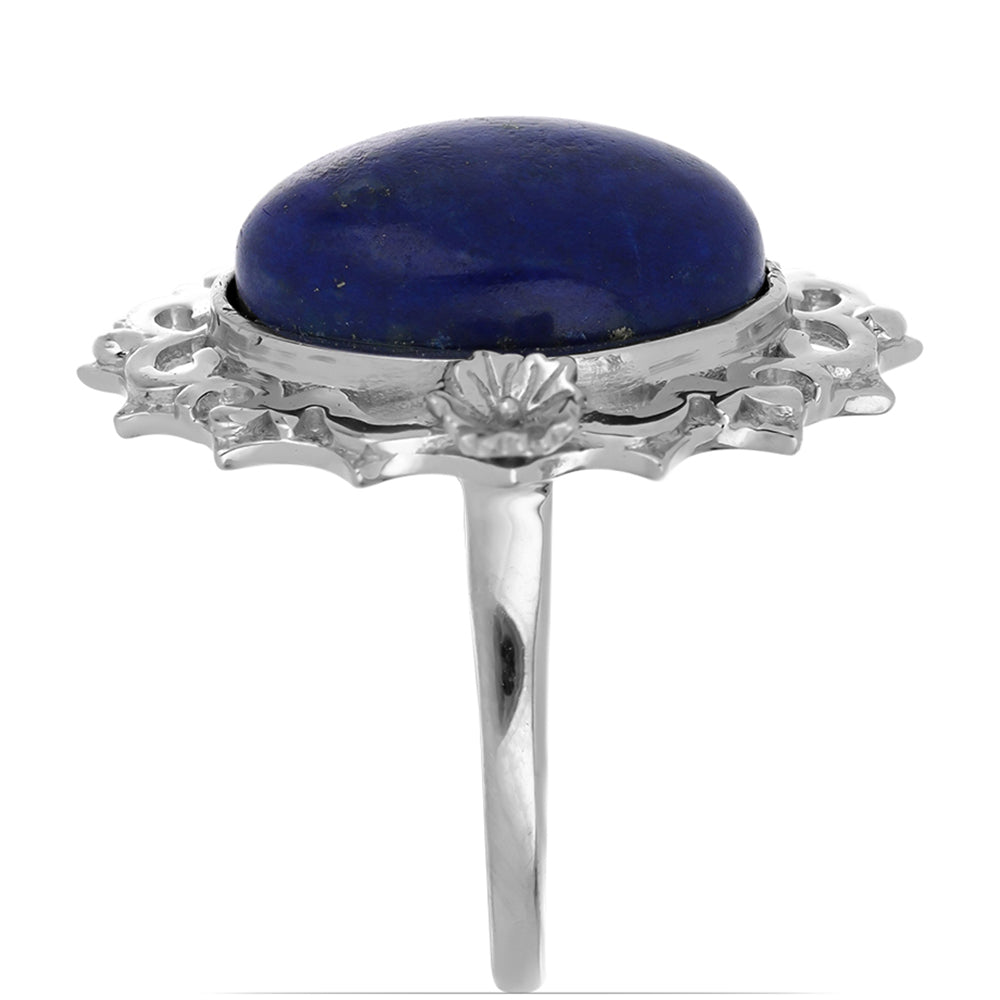 Pierścionek ze srebra próby 925 z lapis lazuli