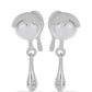 Kolczyki ze srebra próbe 925 z białym diamentem i białą perłą słodkowodną
