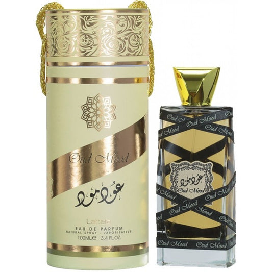 Woda perfumowana "Oud Mood" (pojemność 100ml) (szafran, ziele angielskie, róża, paczula, karmel, agar, piżmo, ambra, żywice)